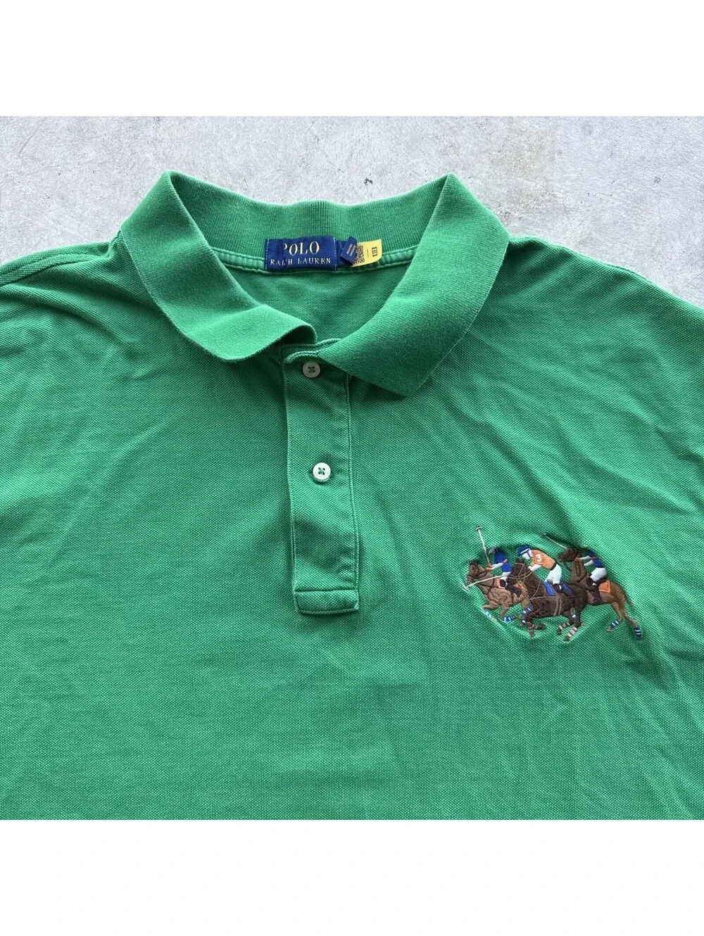 Polo Ralph Lauren Polo Shirt Men 3XB Green 3 Big Flesh Pony l